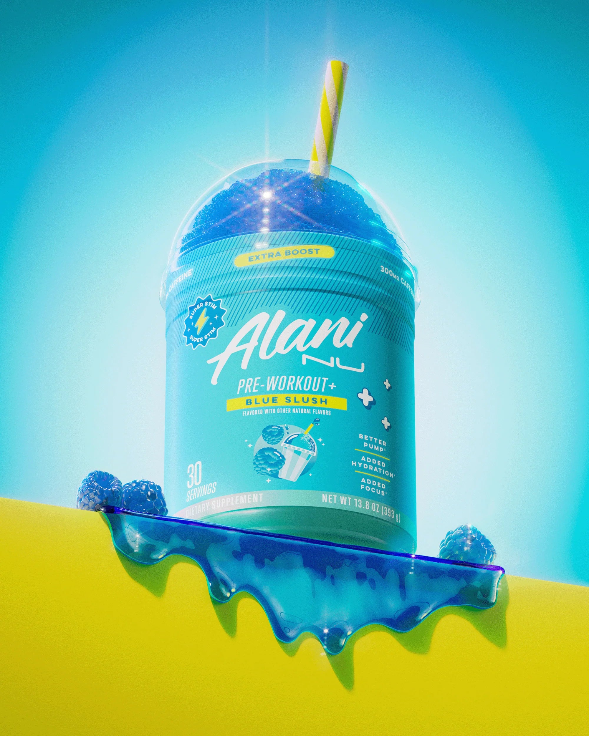 Alani Nu Featured Energy Drink & Pre-Workout+ - Blue Slush - Image 2