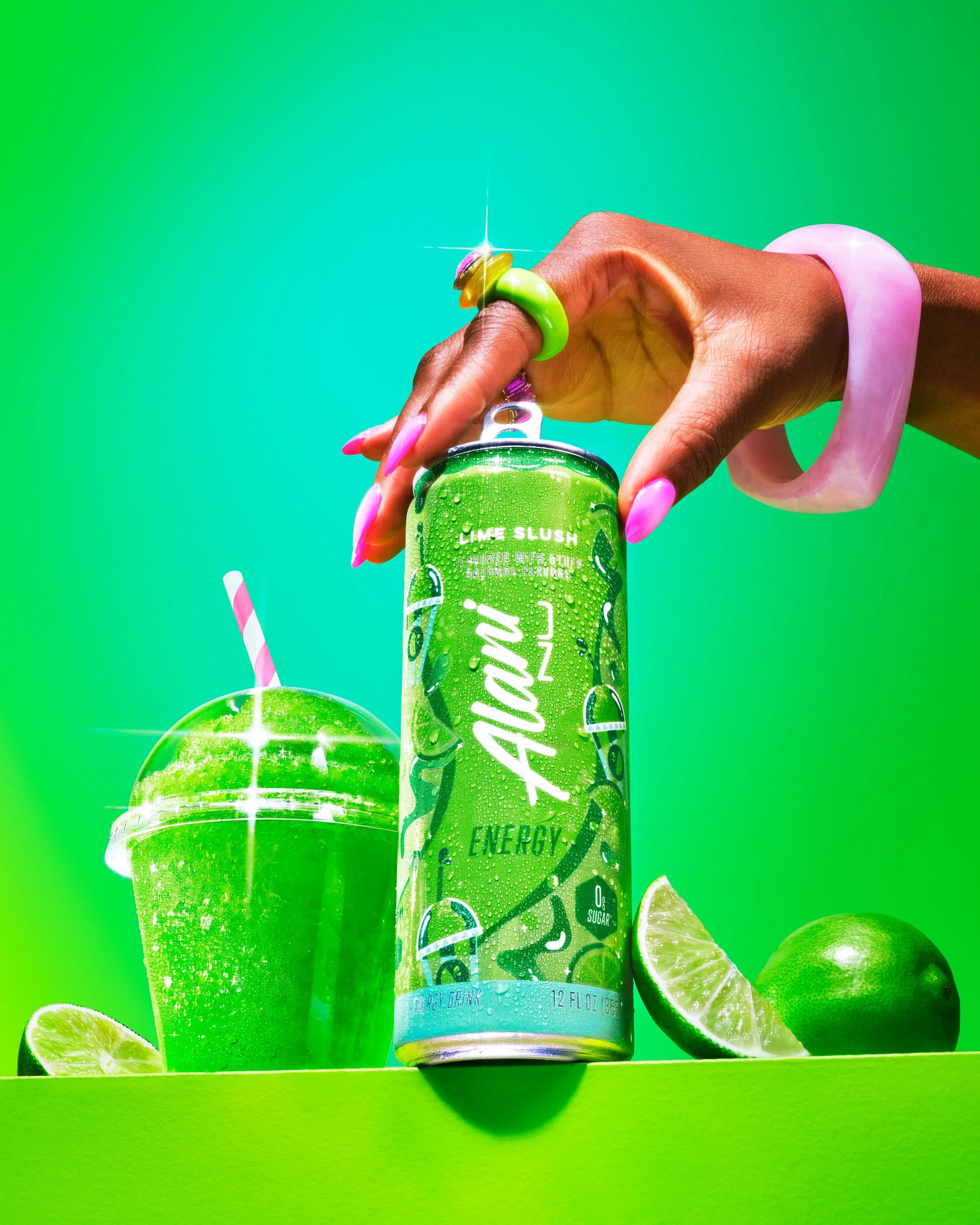 Alani Nu Featured Energy Drink - Lime Slush - Image 4