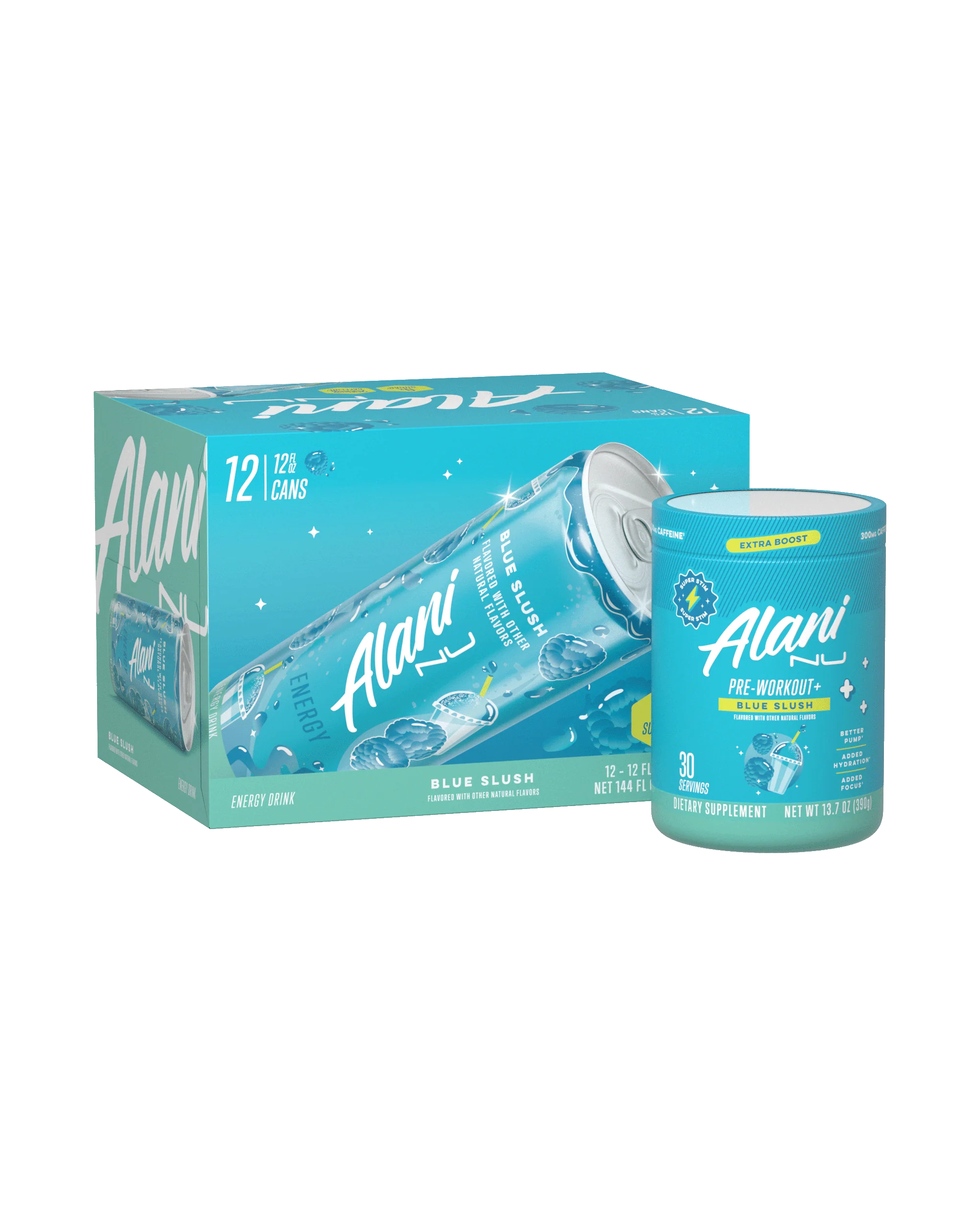 Alani Nu Featured Energy Drink & Pre-Workout+ - Blue Slush