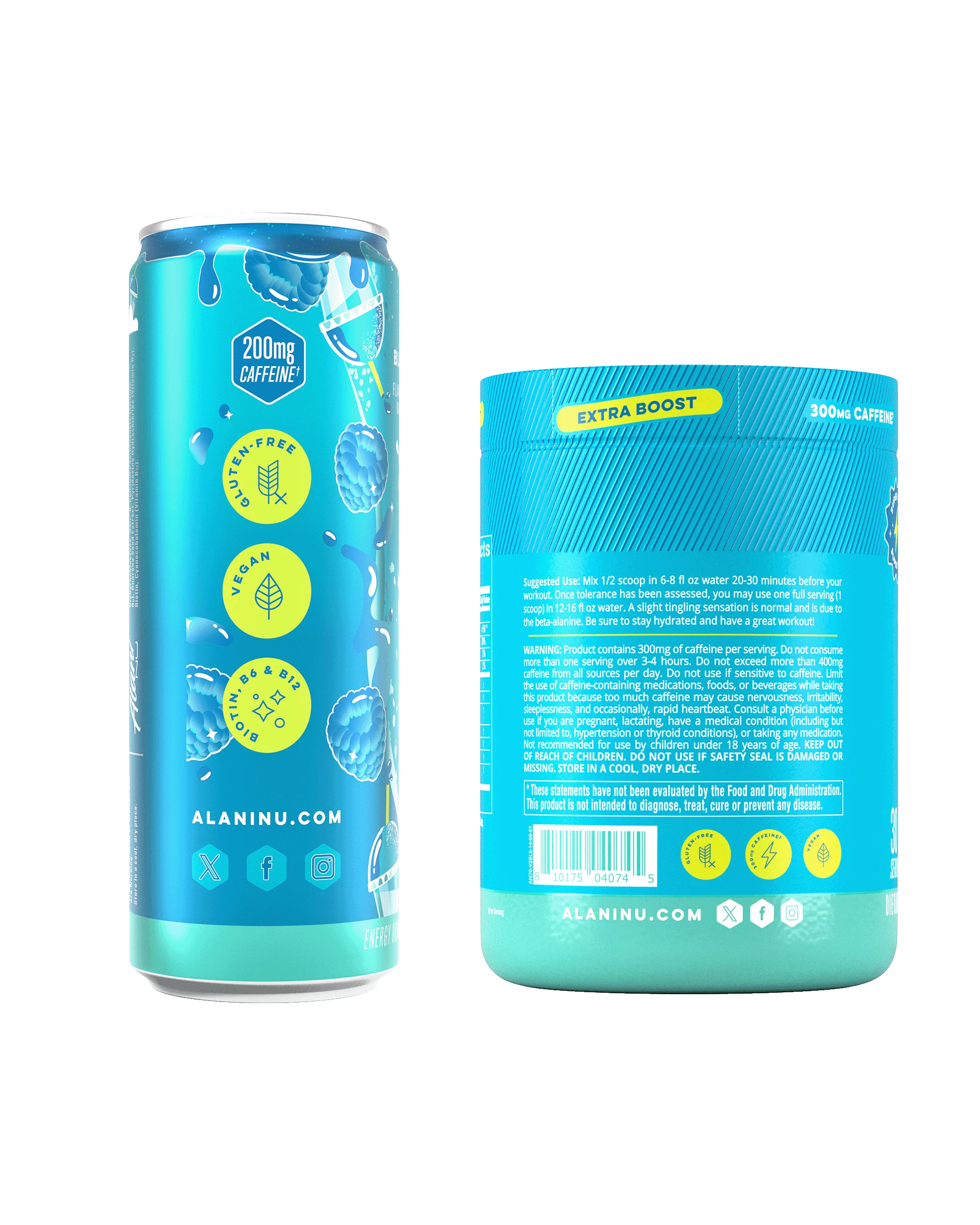 Alani Nu Featured Energy Drink & Pre-Workout+ - Blue Slush - Image 4