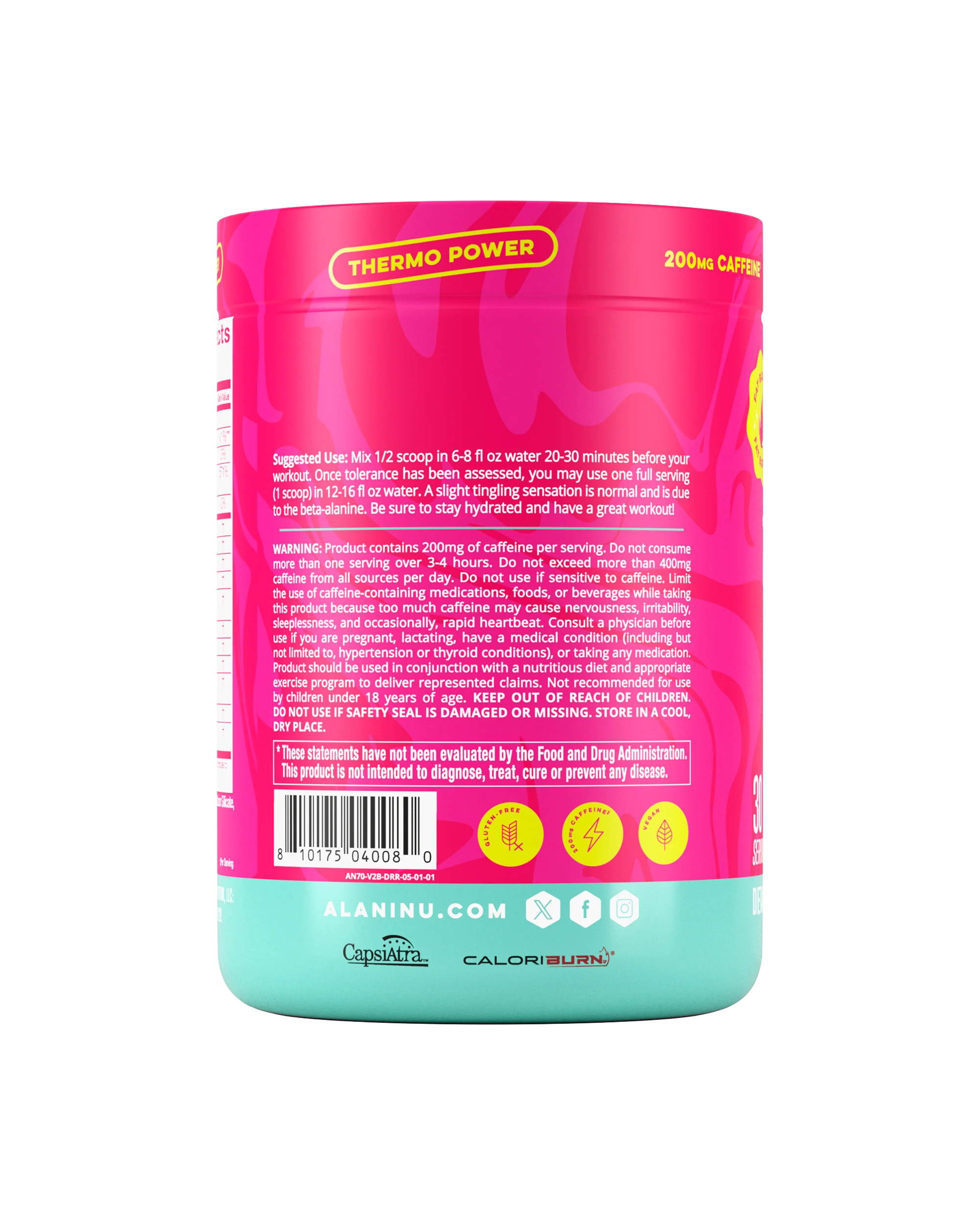 Alani Nu Featured Pre-Workout+ Burn - Dragon Fruit Rush - Image 4