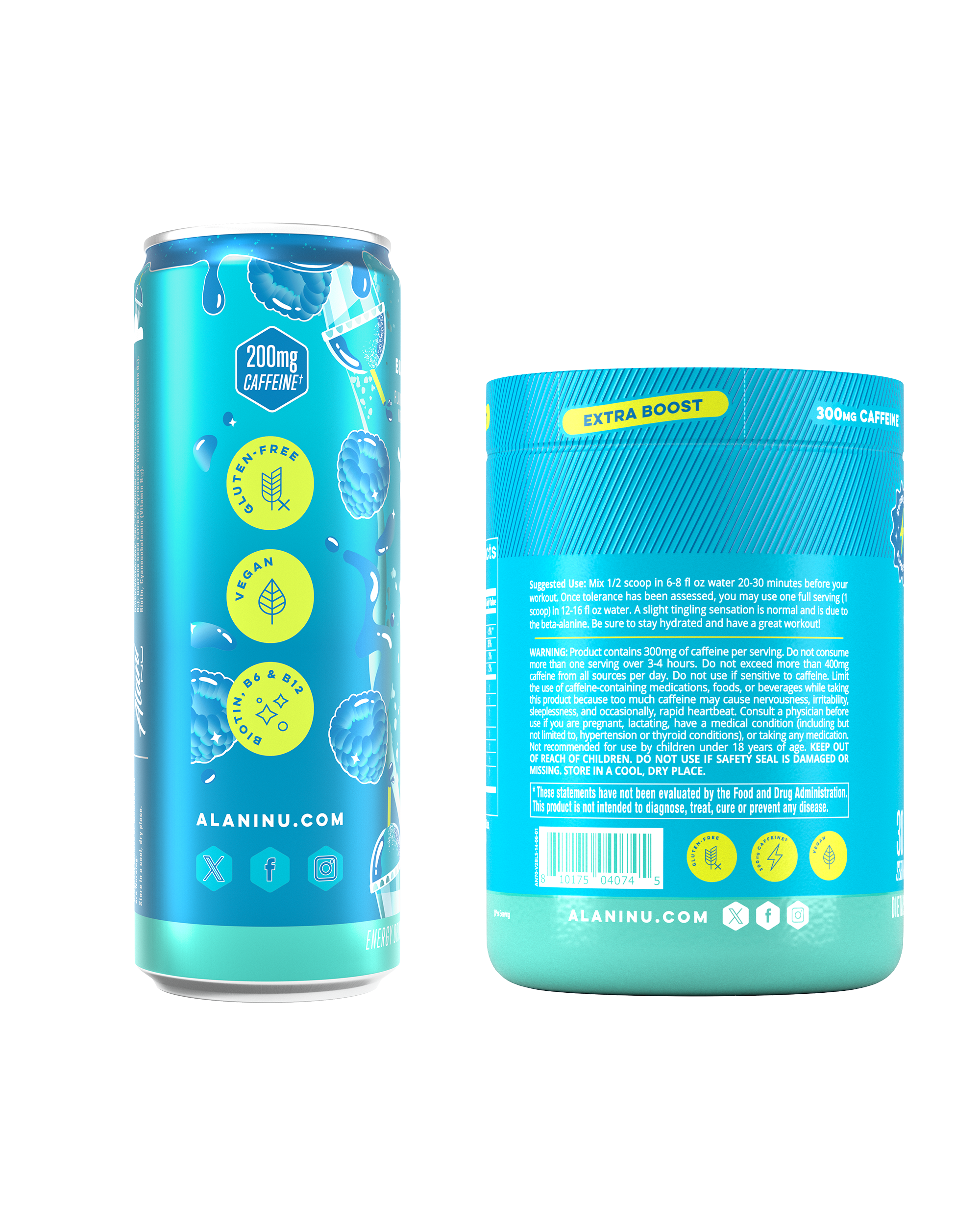 Alani Nu Featured energy drink & pre-workout+ - blue slush - Image 2