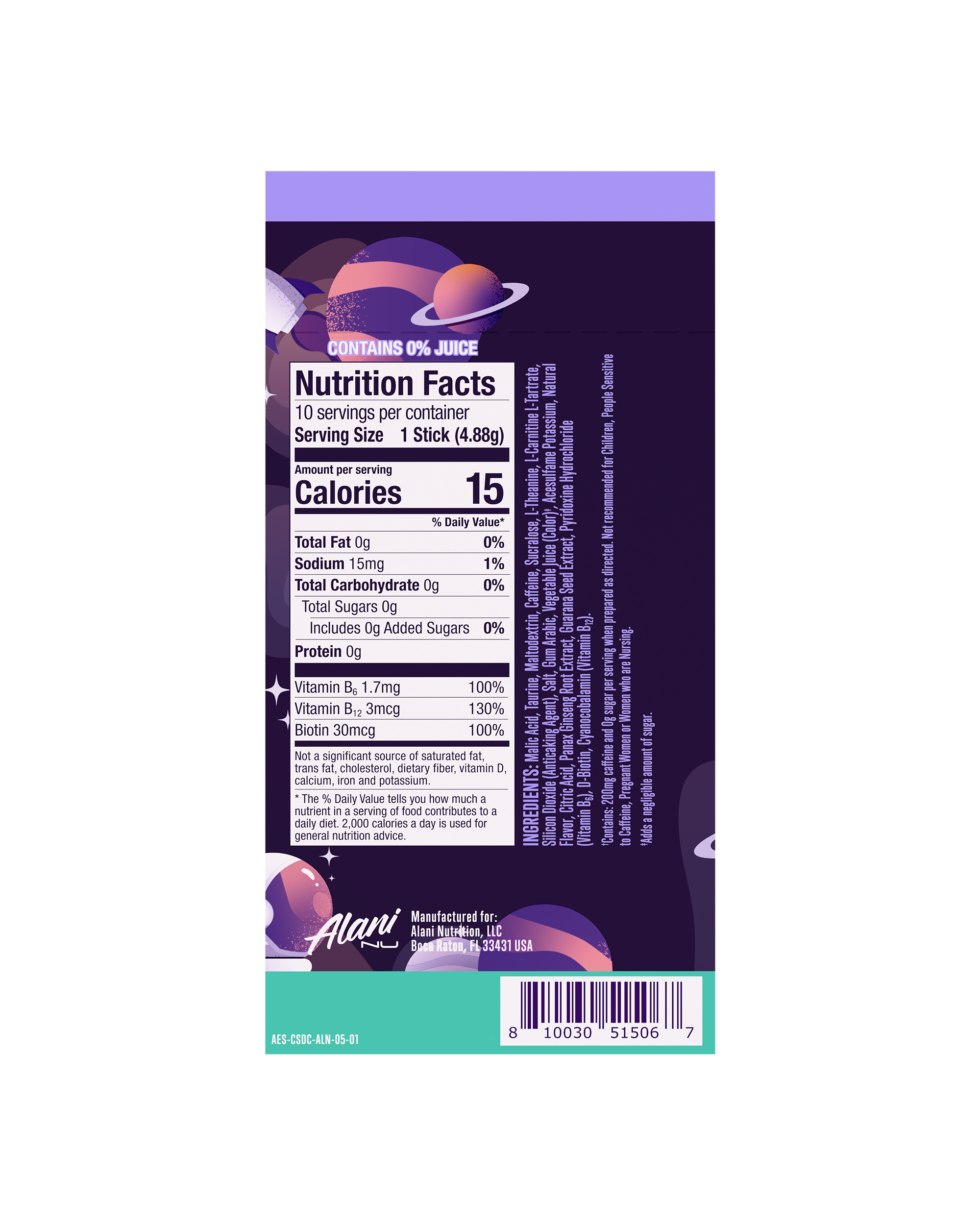 Alani Nu Featured energy sticks - cosmic stardust - Image 3