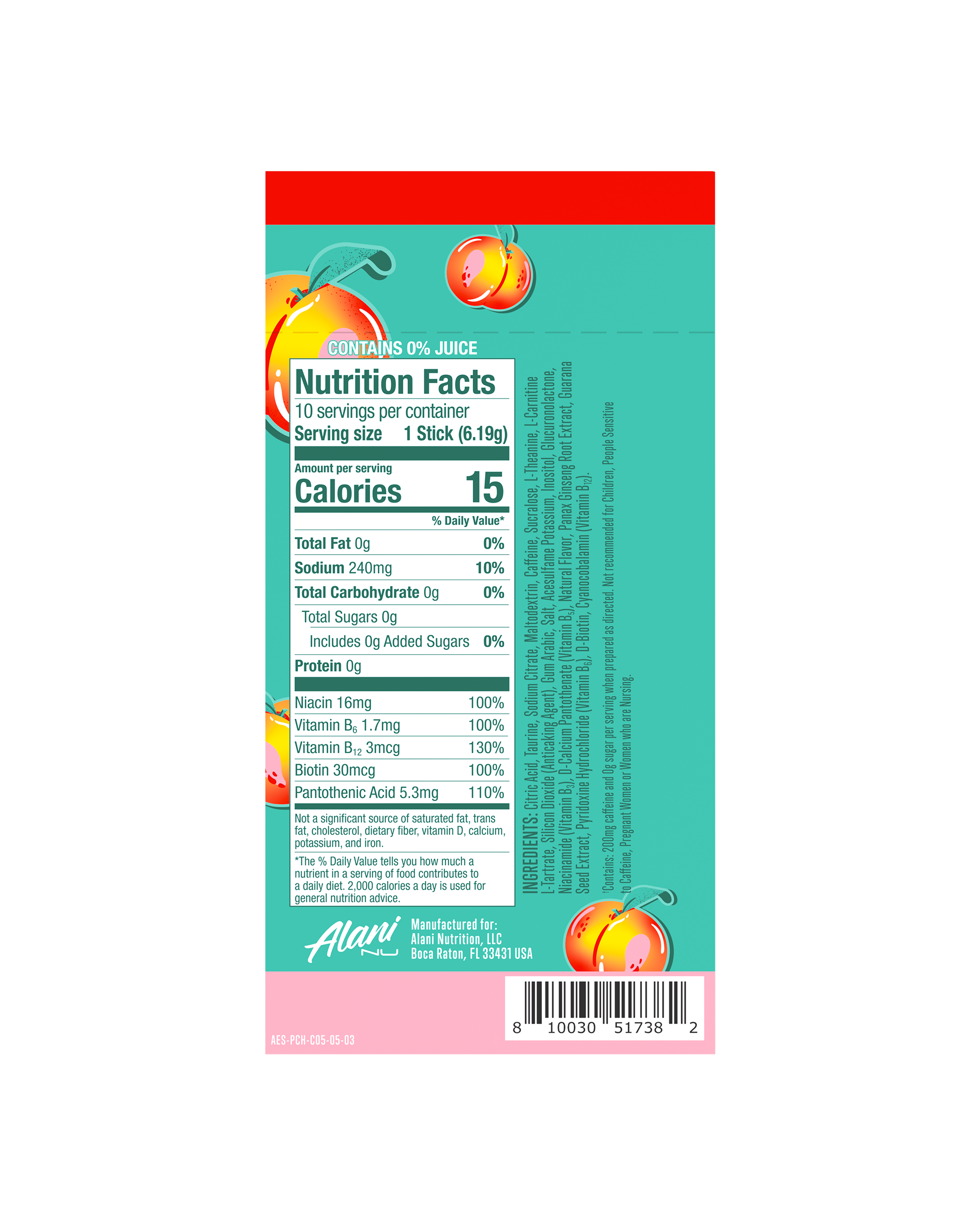 Alani Nu Featured energy sticks - juicy peach - Image 3