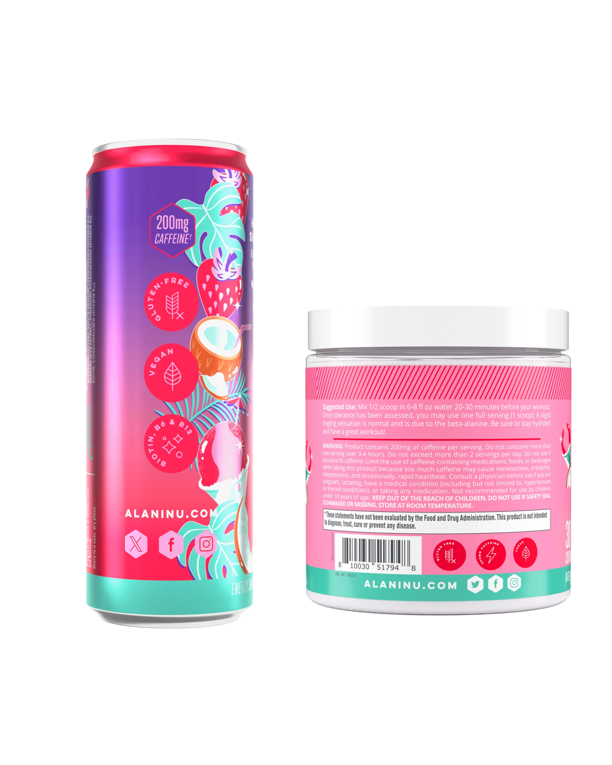 Alani Nu Featured Energy Drink & Pre-Workout - Hawaiian Shaved Ice - Image 2