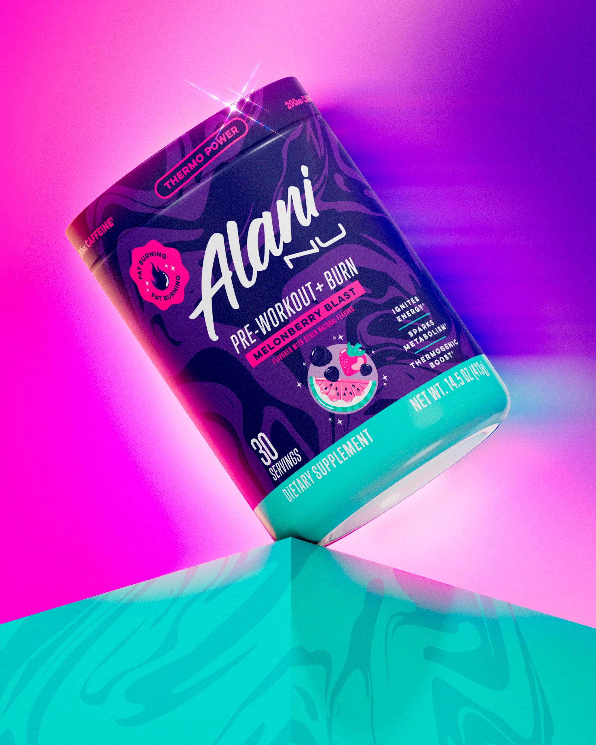 Alani Nu Featured Pre-Workout+ Burn - Melonberry Blast - Image 3